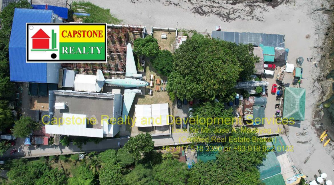 aerial drone shot with present construction